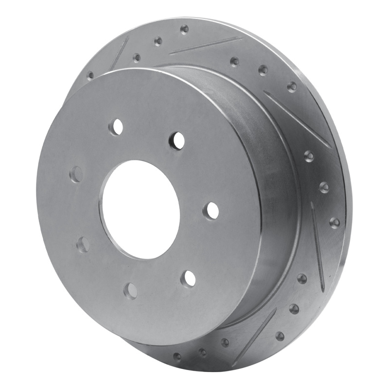 Ford F-250 Brake Rotor (1) - Rear Left - R1 Concepts - Drilled & Slotted - Silver - `97-`04